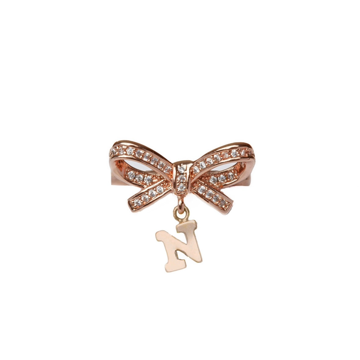 Theodora Letter Charm Ring