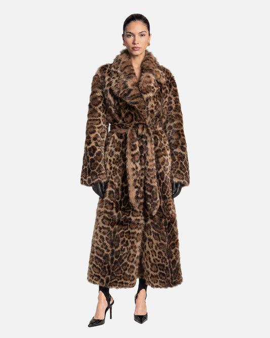 Raissa Shearling Coat, model front view