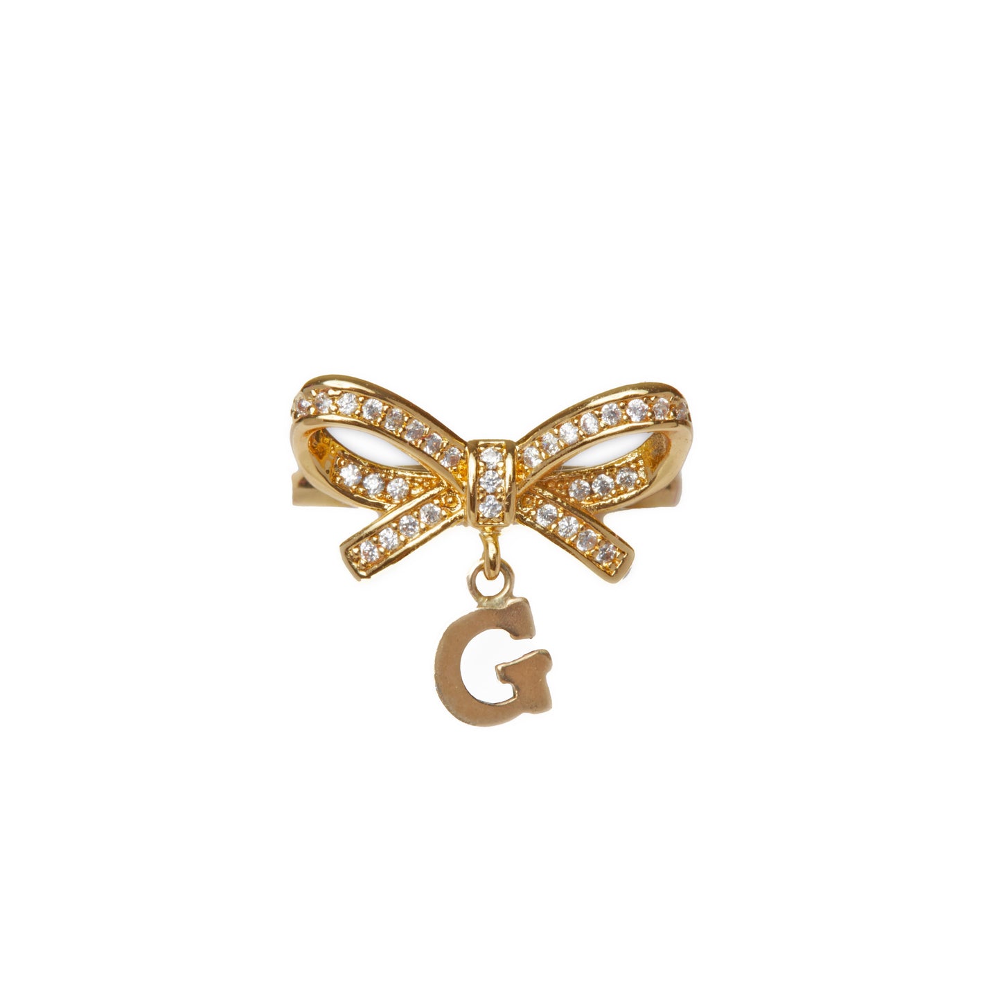 Theodora Letter Charm Ring