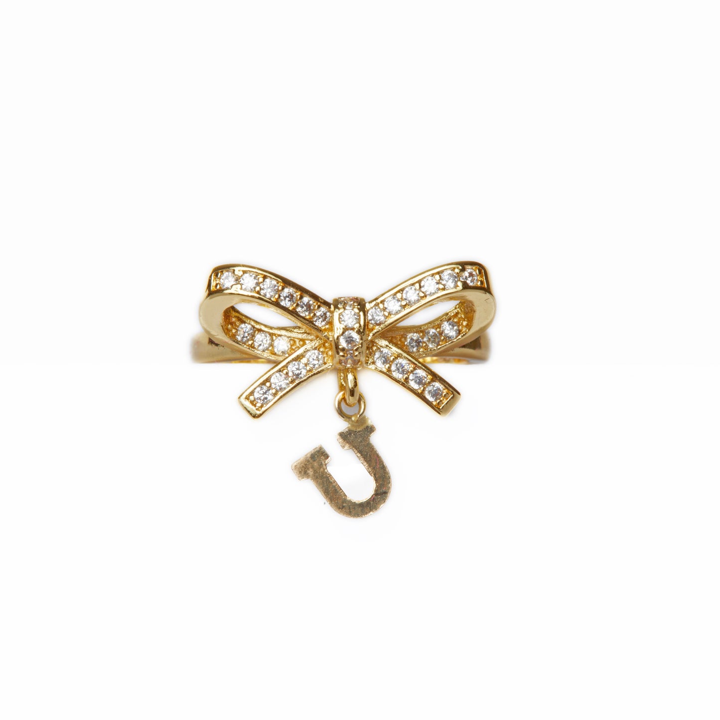 Theodora Letter Charm Ring