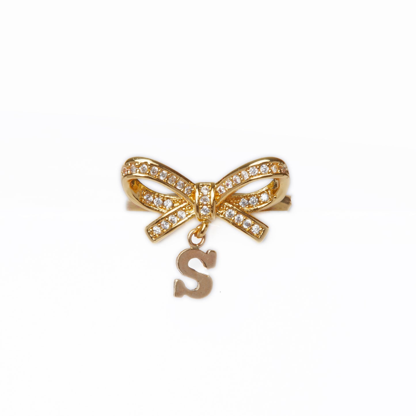 Theodora Letter Charm Ring