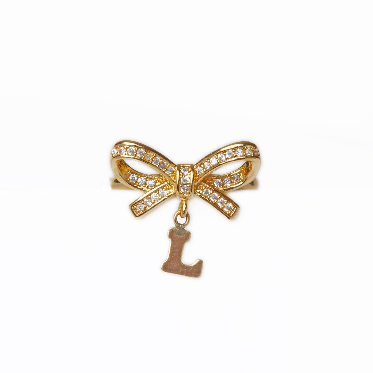 Theodora Letter Charm Ring