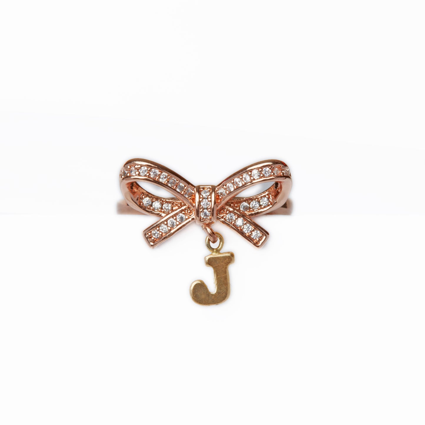 Theodora Letter Charm Ring