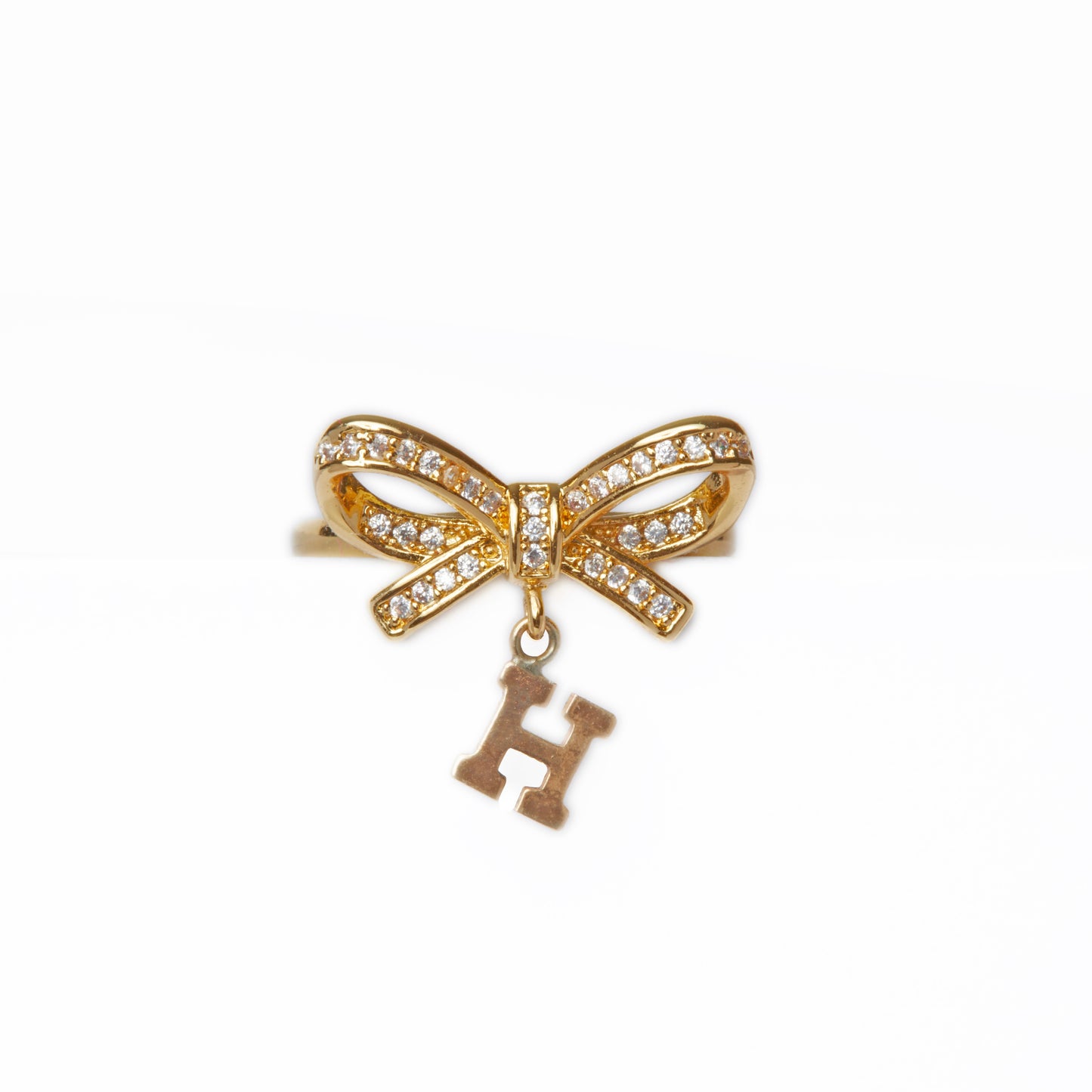 Theodora Letter Charm Ring