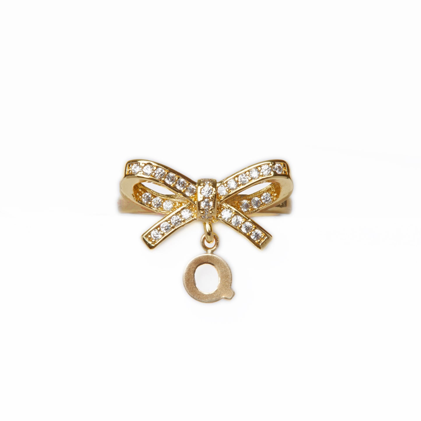 Theodora Letter Charm Ring