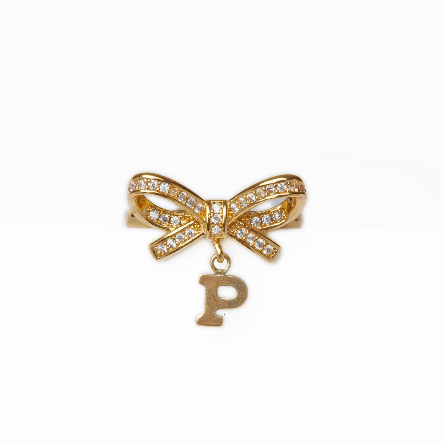 Theodora Letter Charm Ring