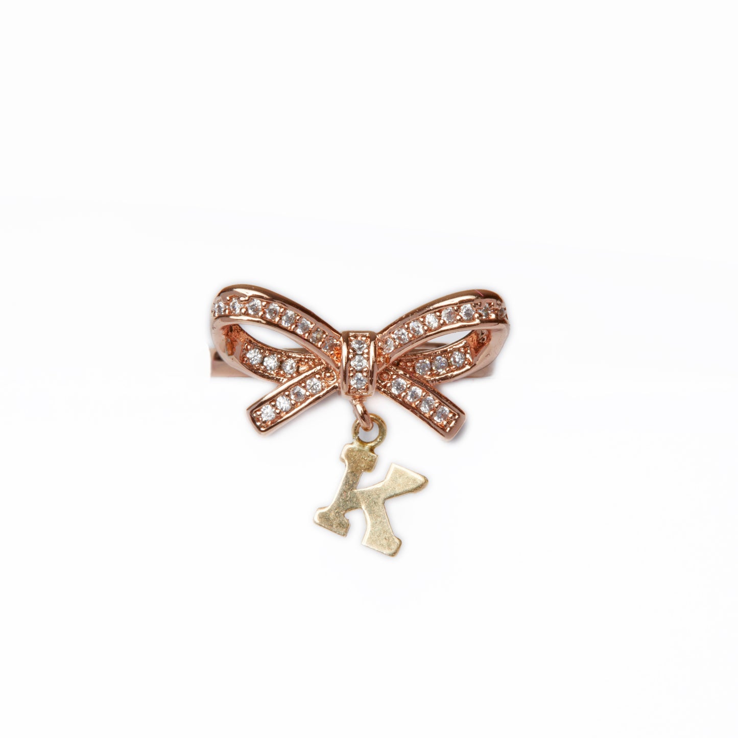 Theodora Letter Charm Ring