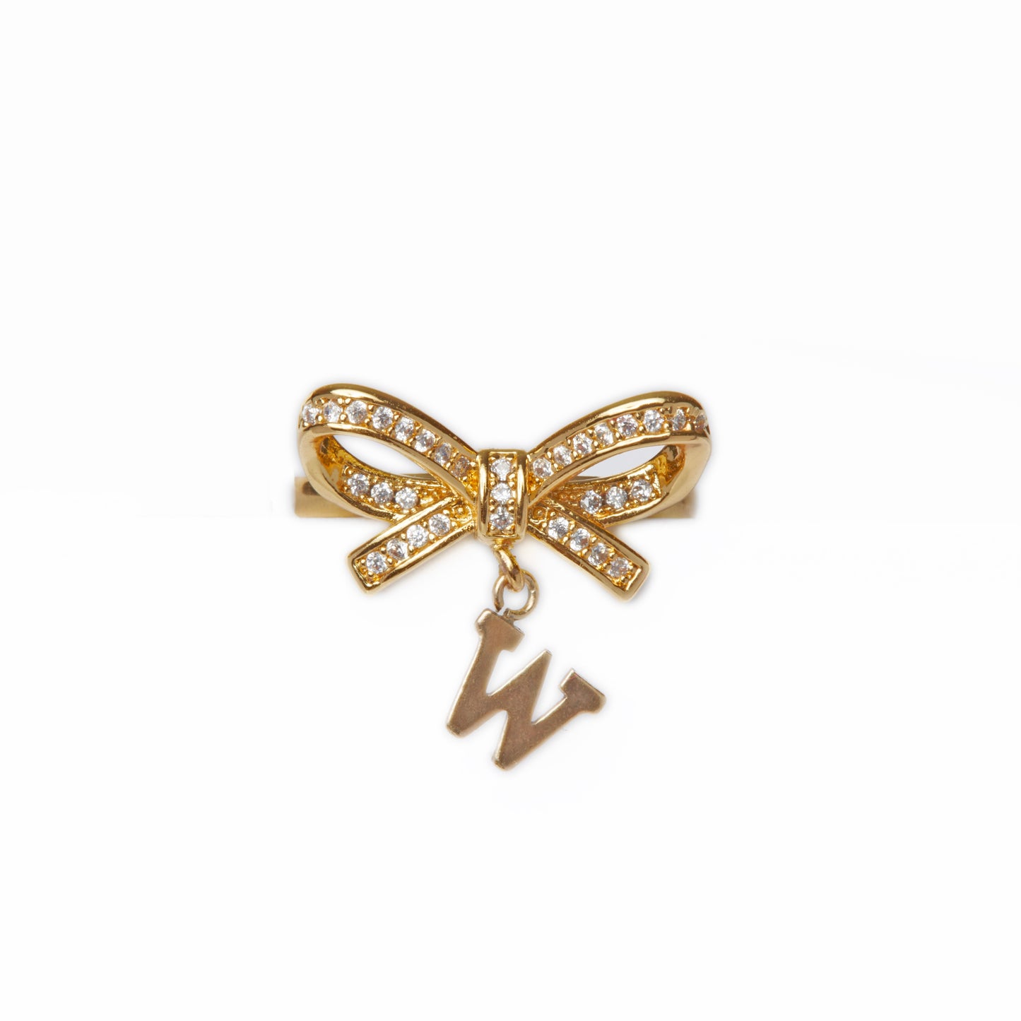 Theodora Letter Charm Ring
