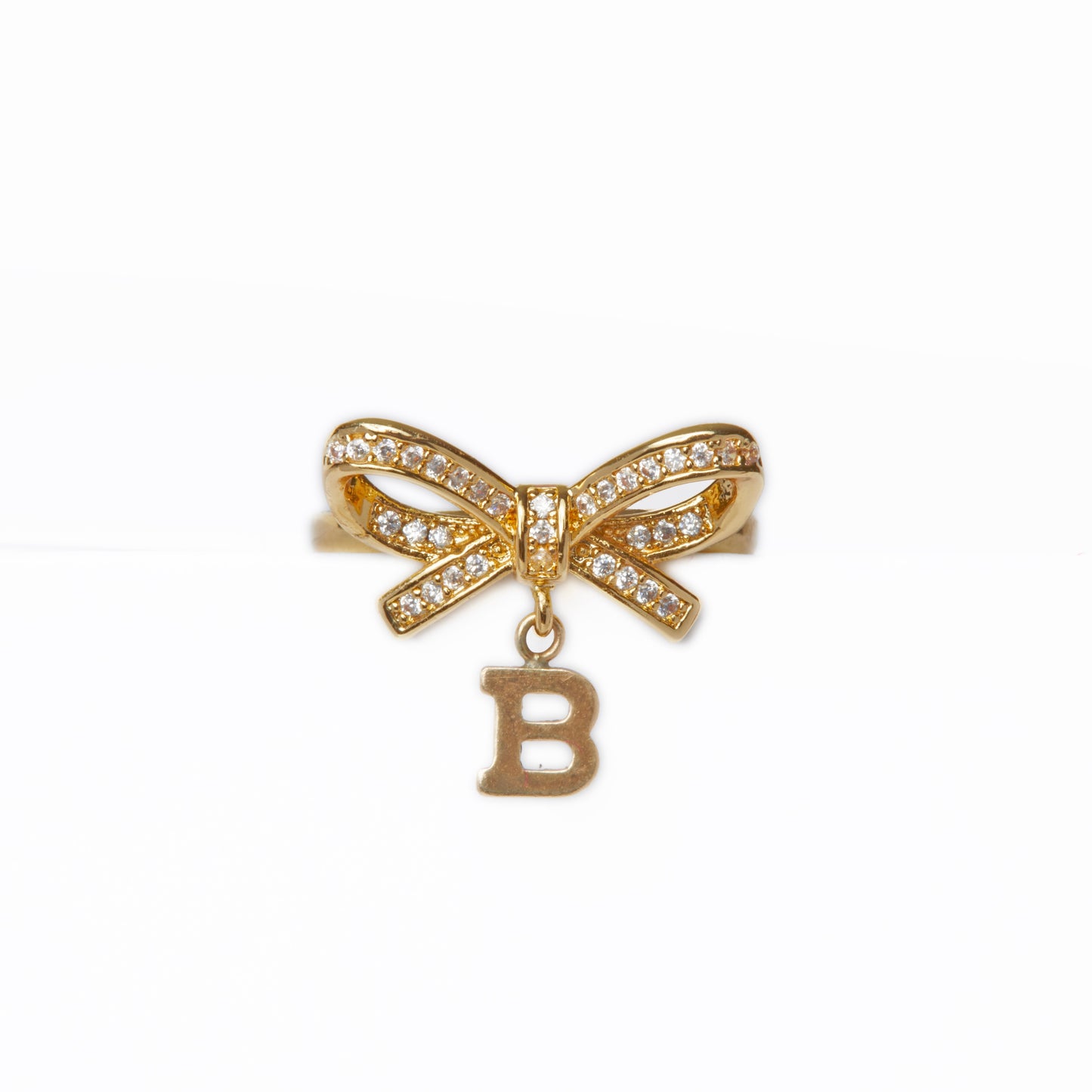Theodora Letter Charm Ring