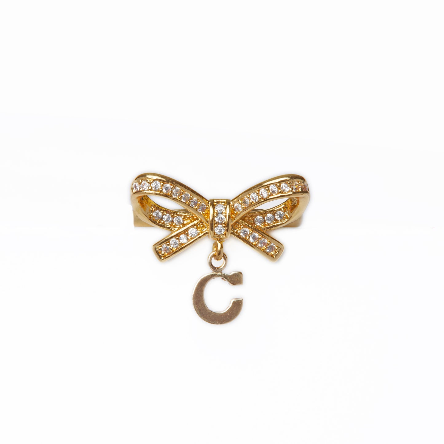 Theodora Letter Charm Ring