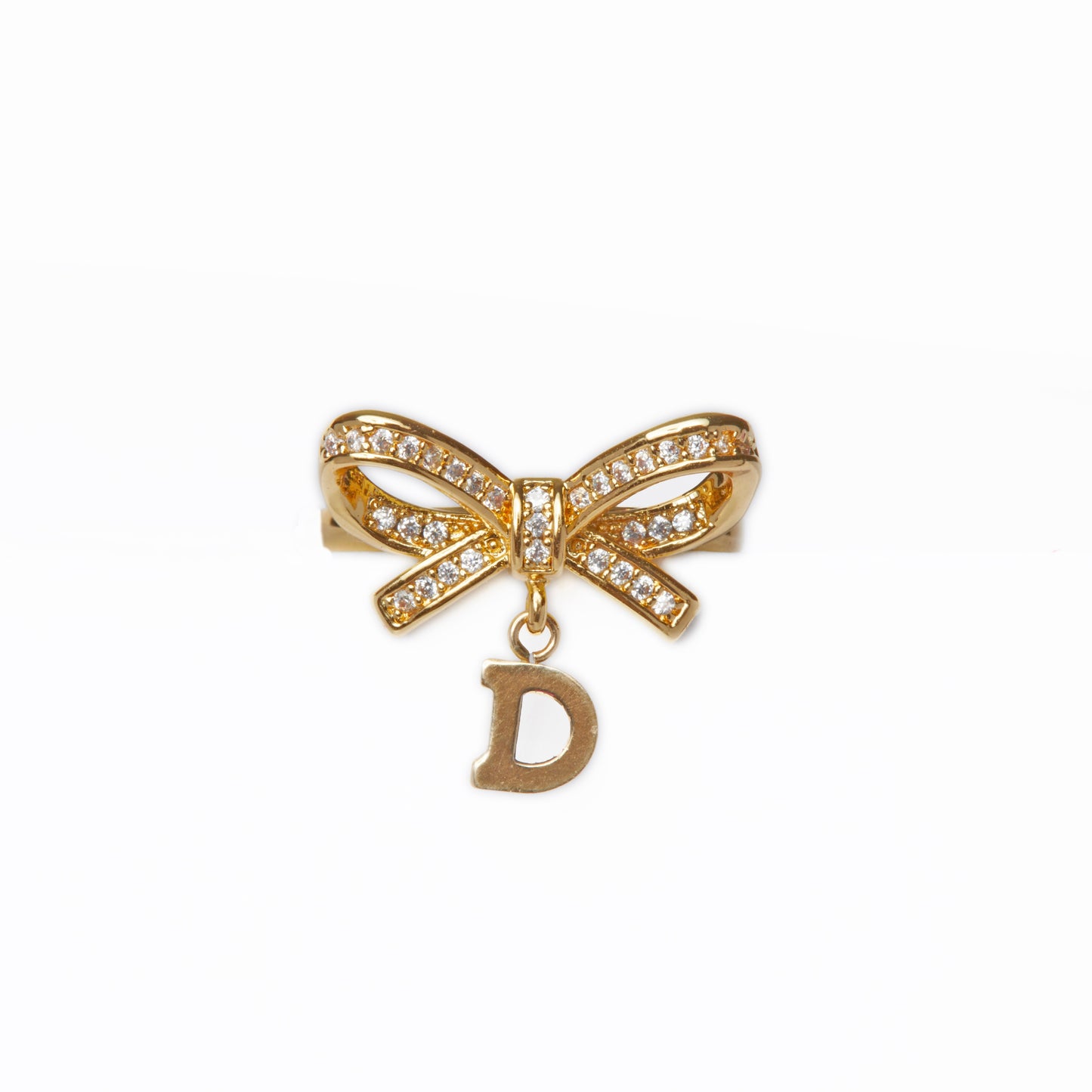 Theodora Letter Charm Ring