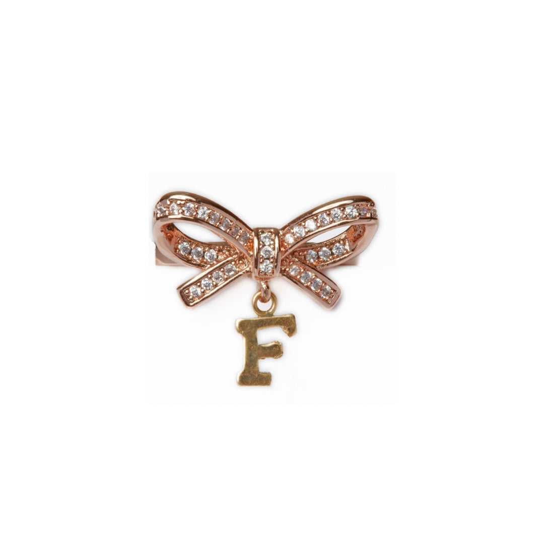 Theodora Letter Charm Ring