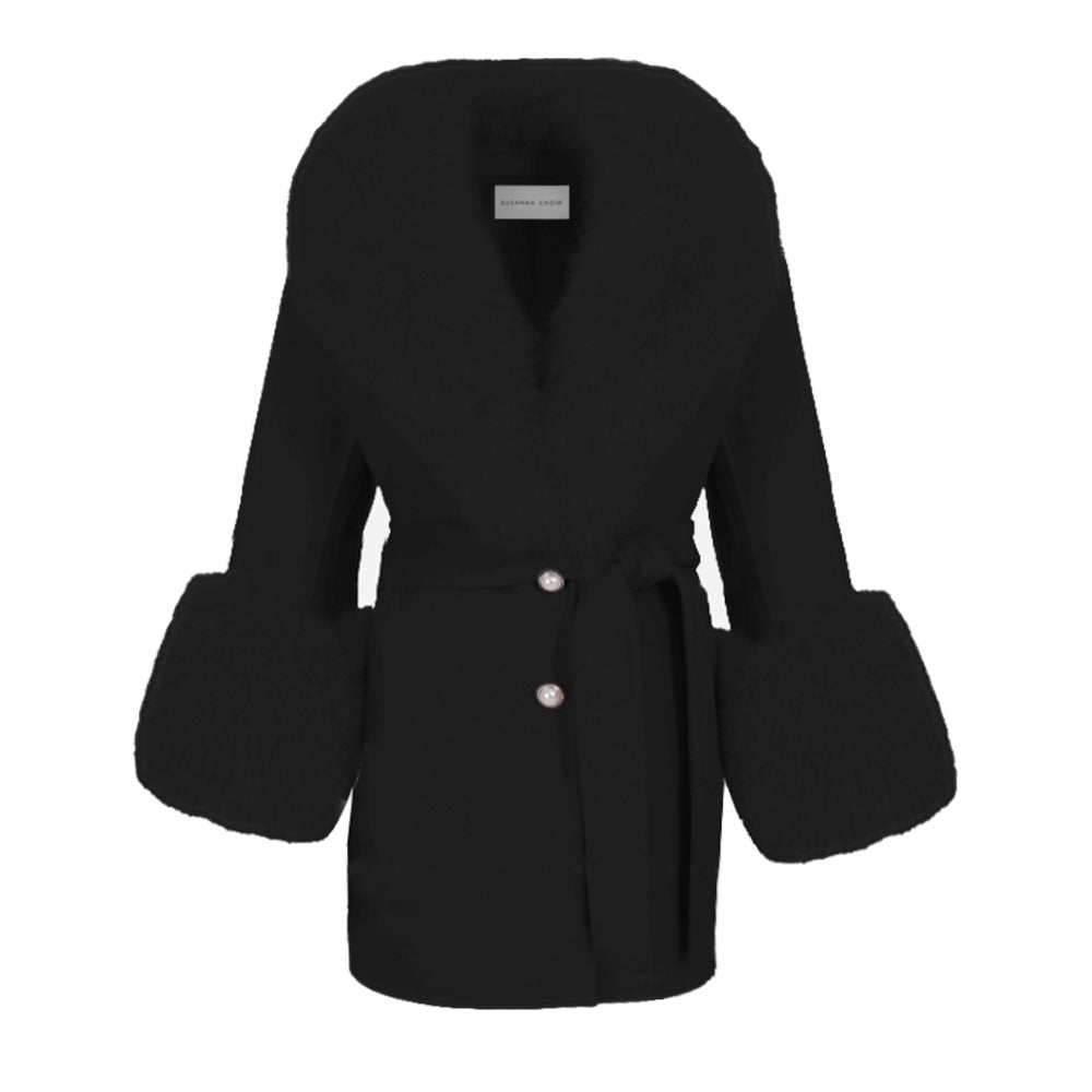 Jojo Midi Cashmere Shearling Coat