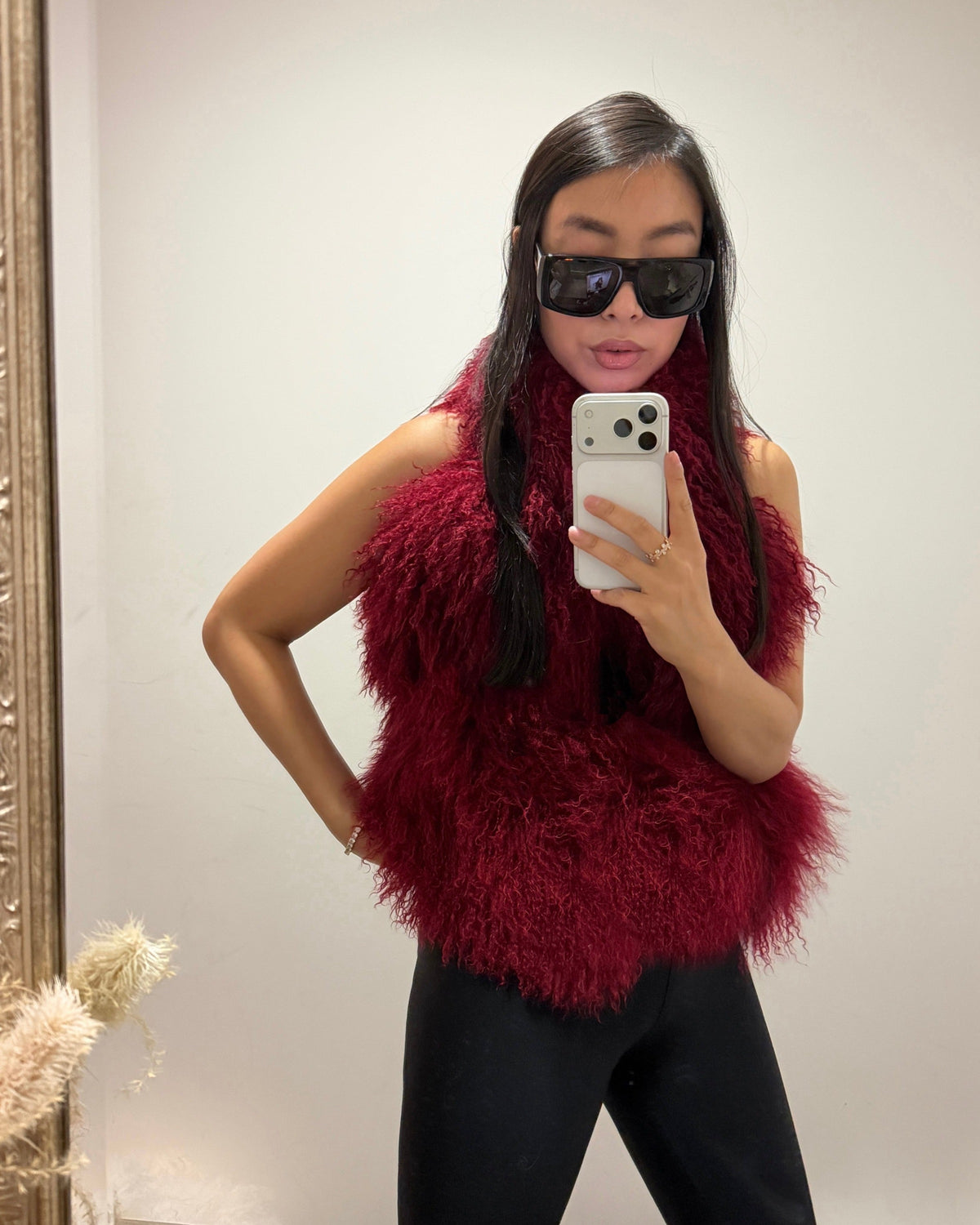 Carrie Shearling Scarf