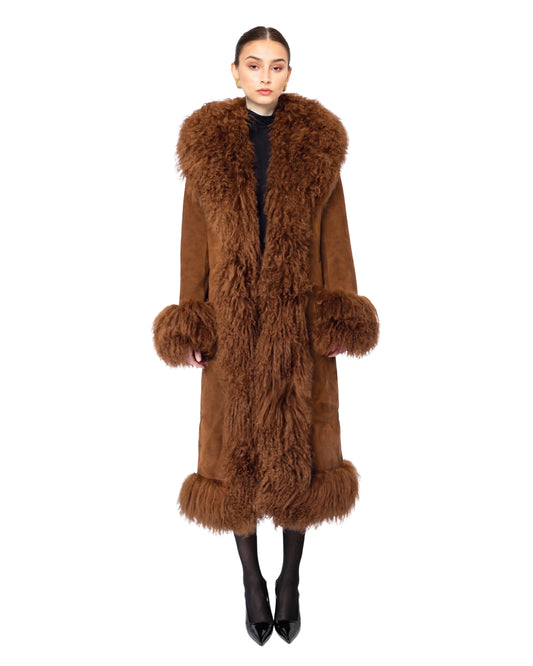 Dorothy Suede Maxi Coat