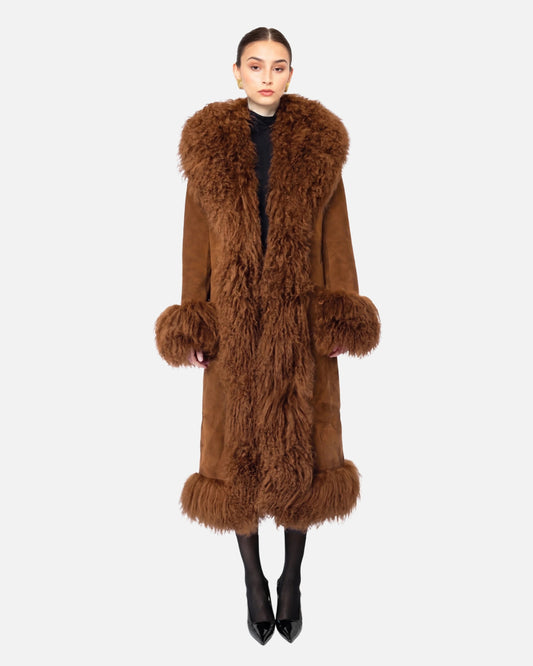 Dorothy Suede Maxi Coat