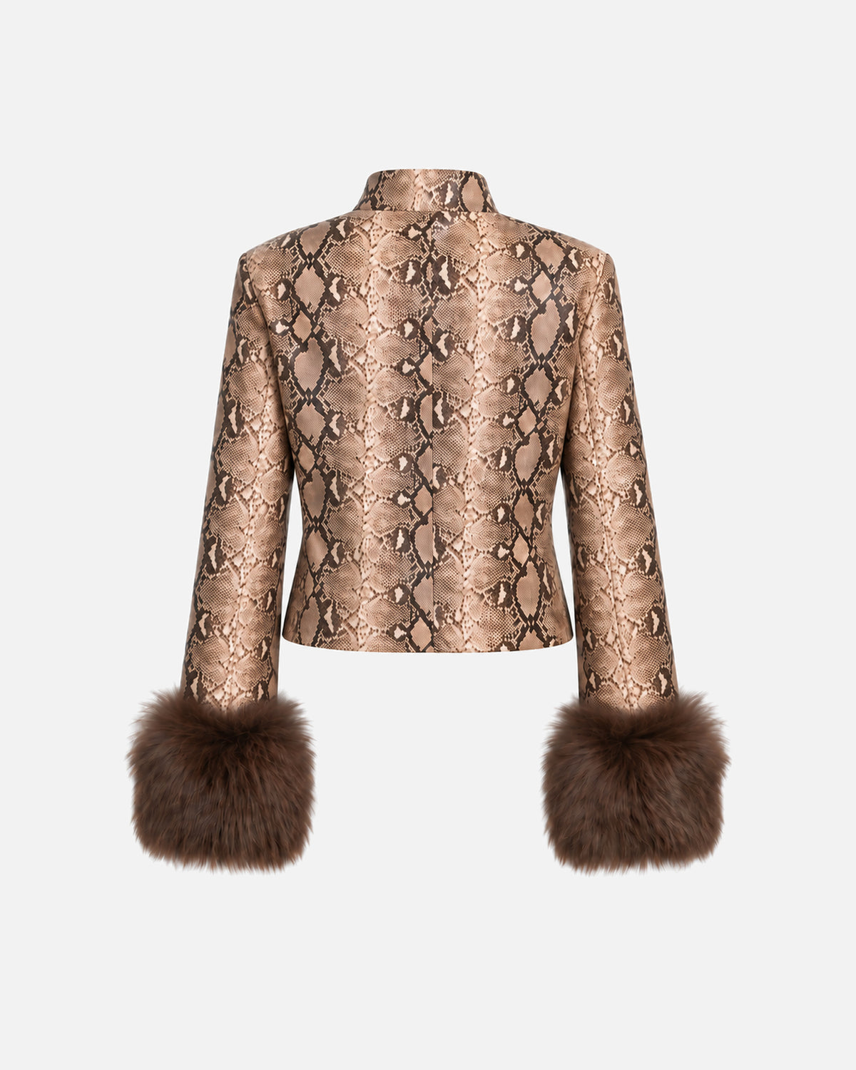 Priscilla Python Jacket in Python, back