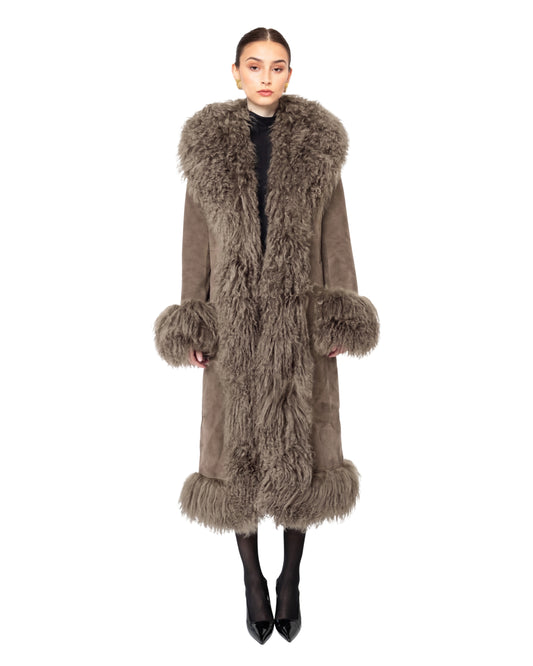 Dorothy Suede Maxi Coat