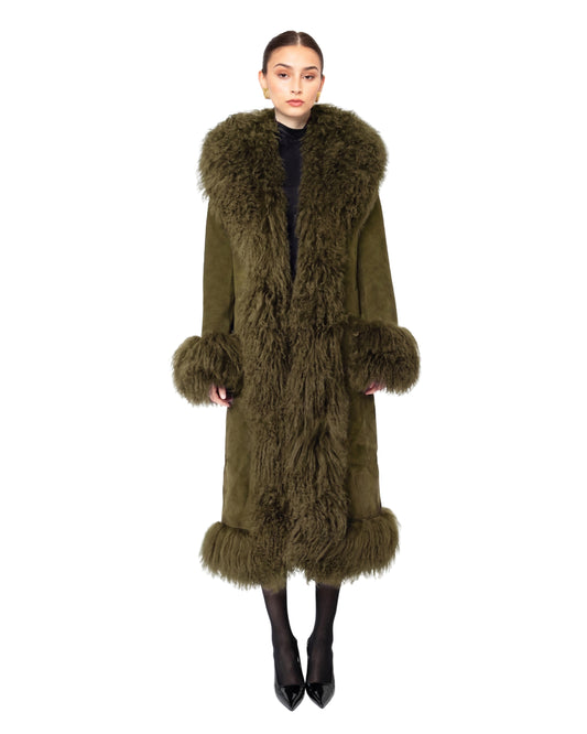 Dorothy Suede Maxi Coat