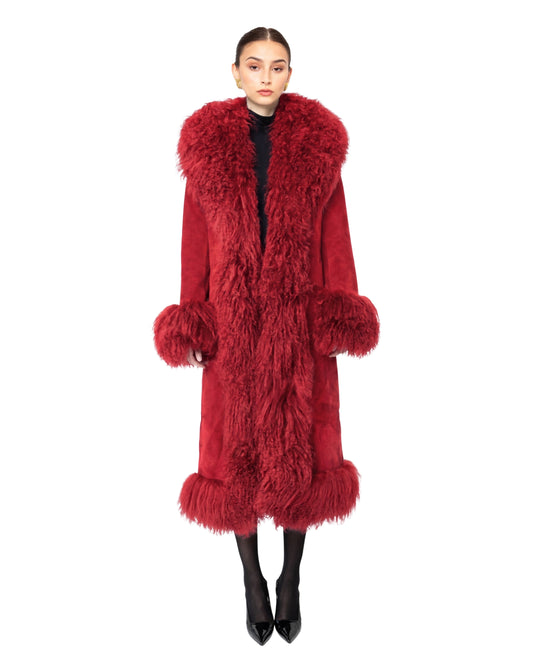 Dorothy Suede Maxi Coat