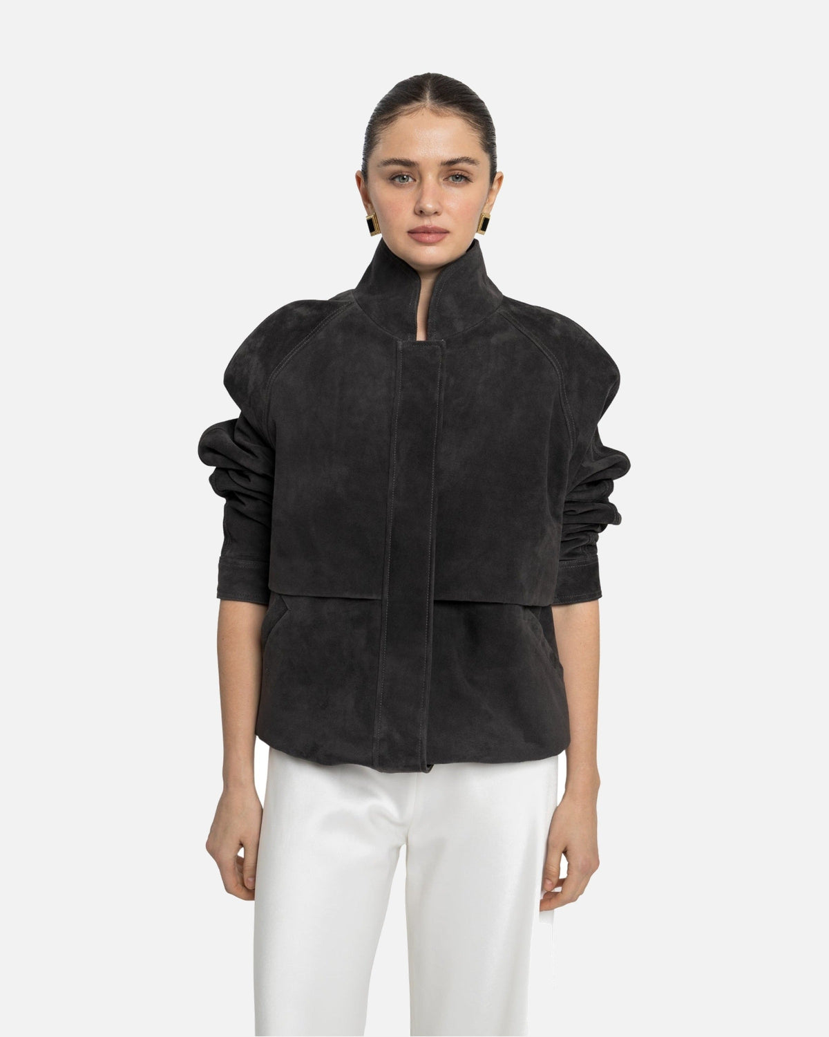 Remy Suede Bomber Jacket