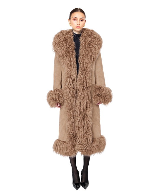 Dorothy Suede Maxi Coat