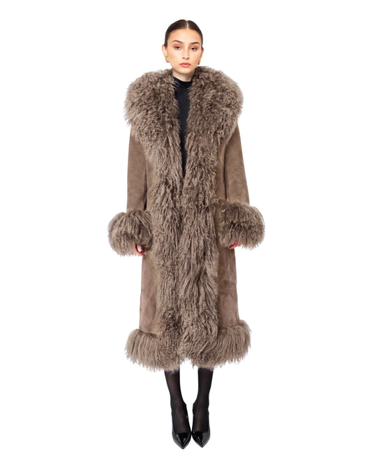 Dorothy Suede Maxi Coat