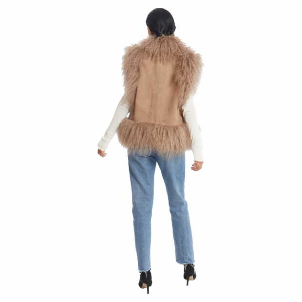 Dorothy Suede Shearling Vest