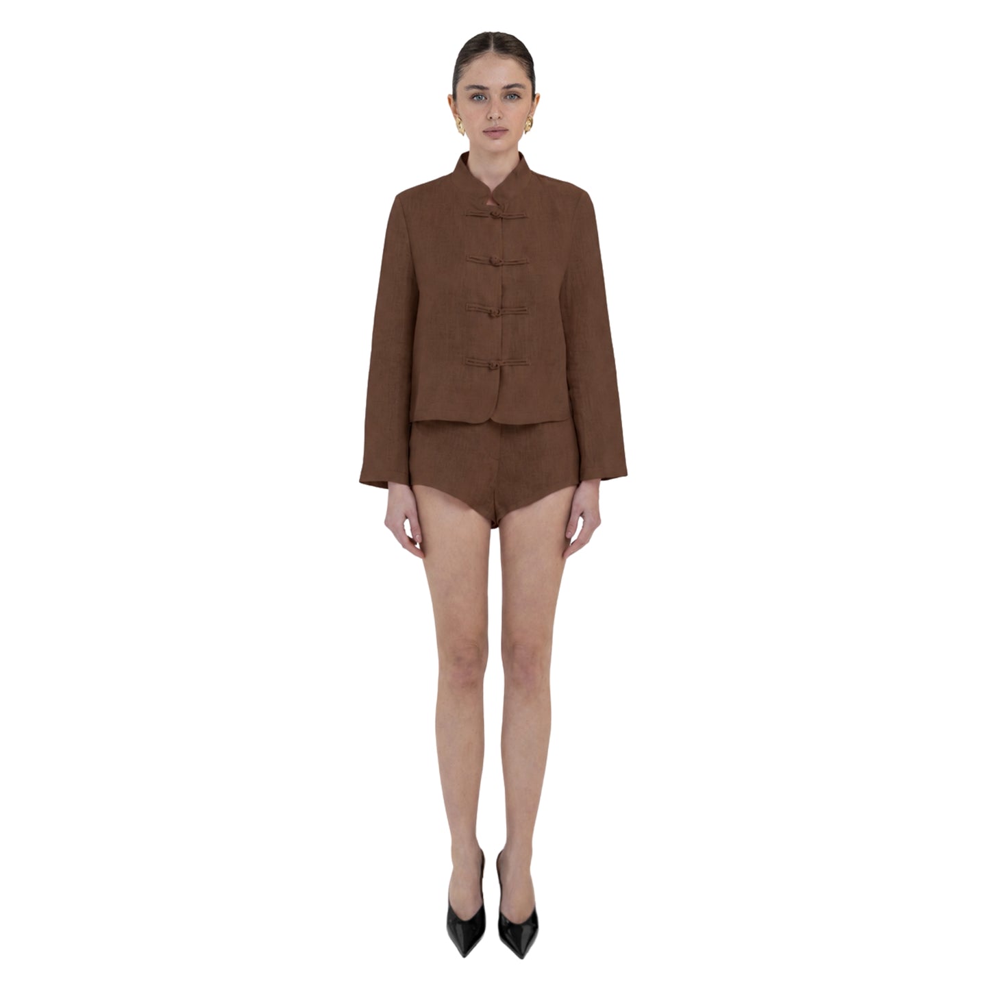 Leighton Linen Mandarin Jacket
