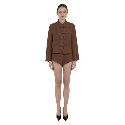 Leighton Linen Mandarin Jacket