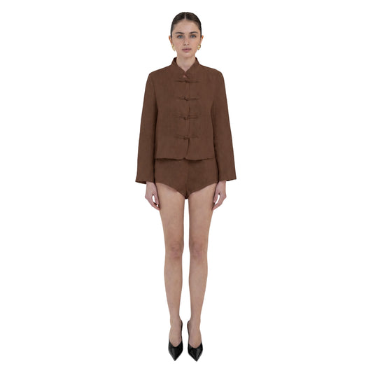 Leighton Linen Mandarin Jacket