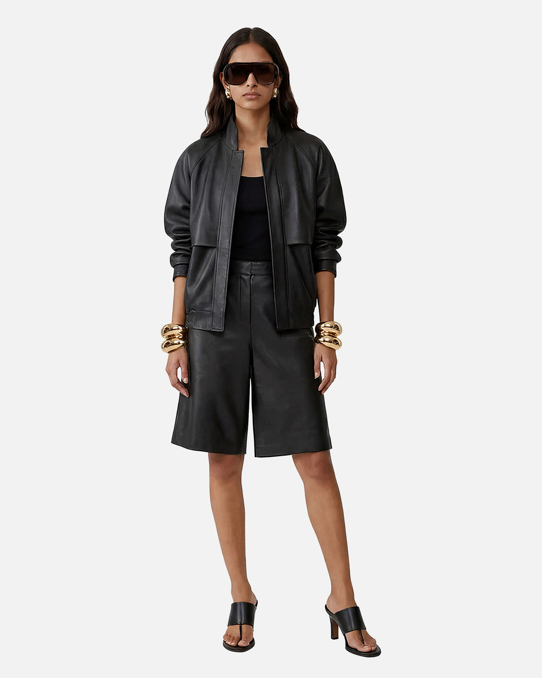 Remy Leather Bomber Jacket