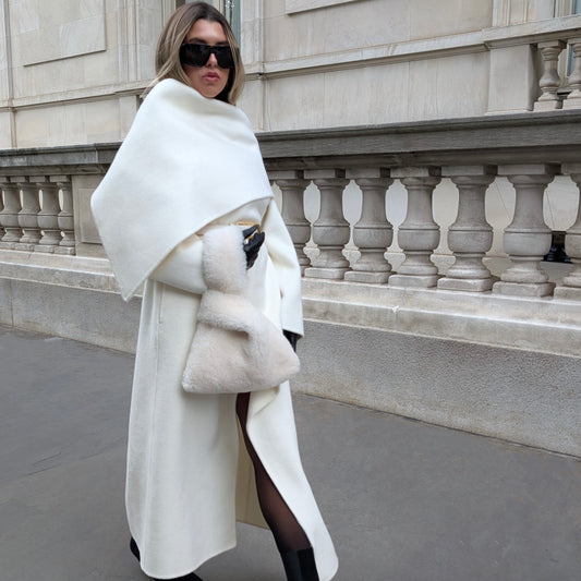 Uma Asymmetric Cashmere Wool Coat