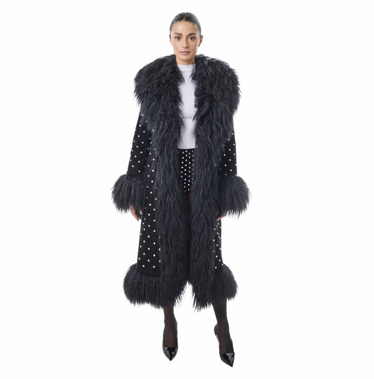 Dorothy Diamanté Suede Maxi Coat