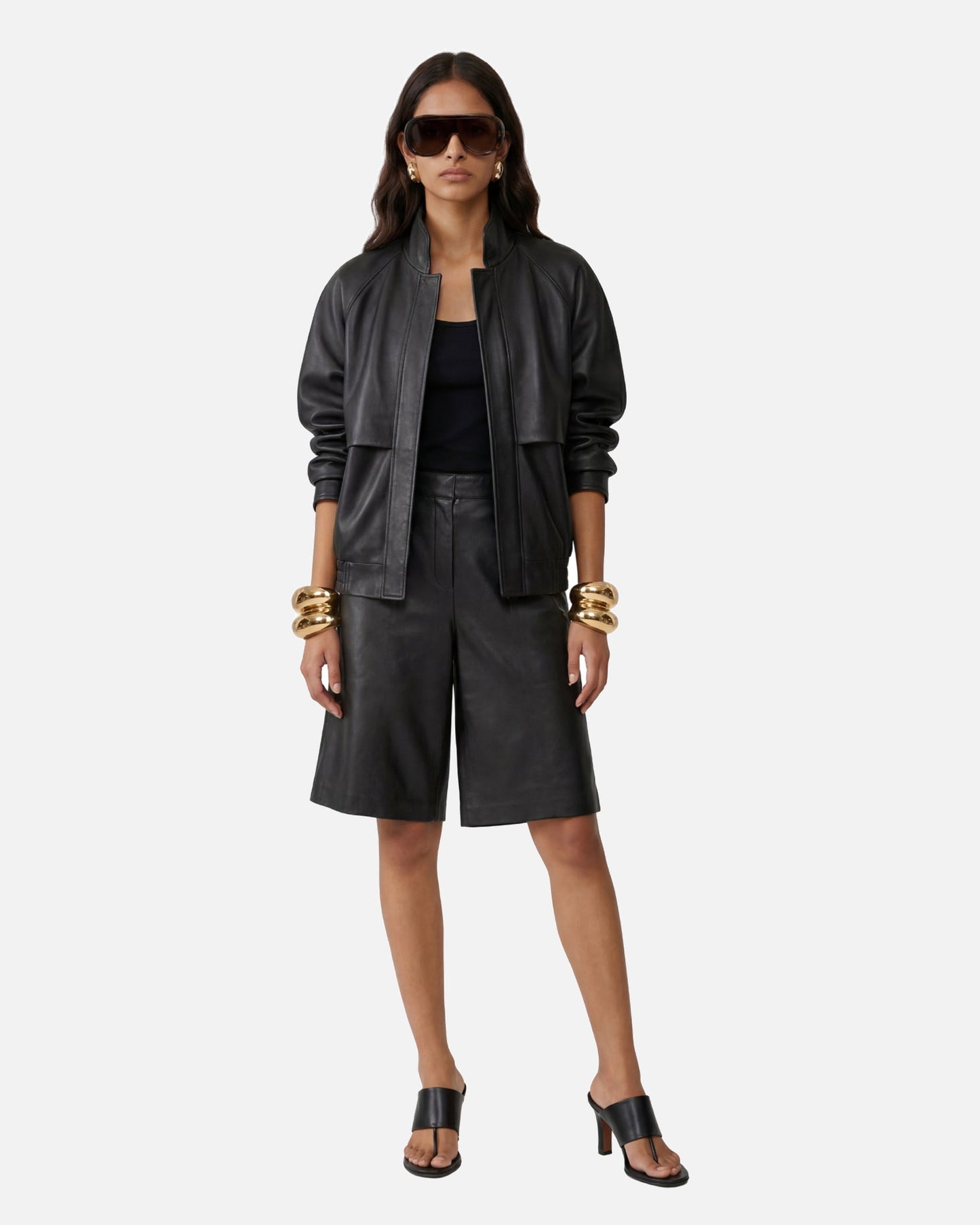 Remy Leather Bomber Jacket