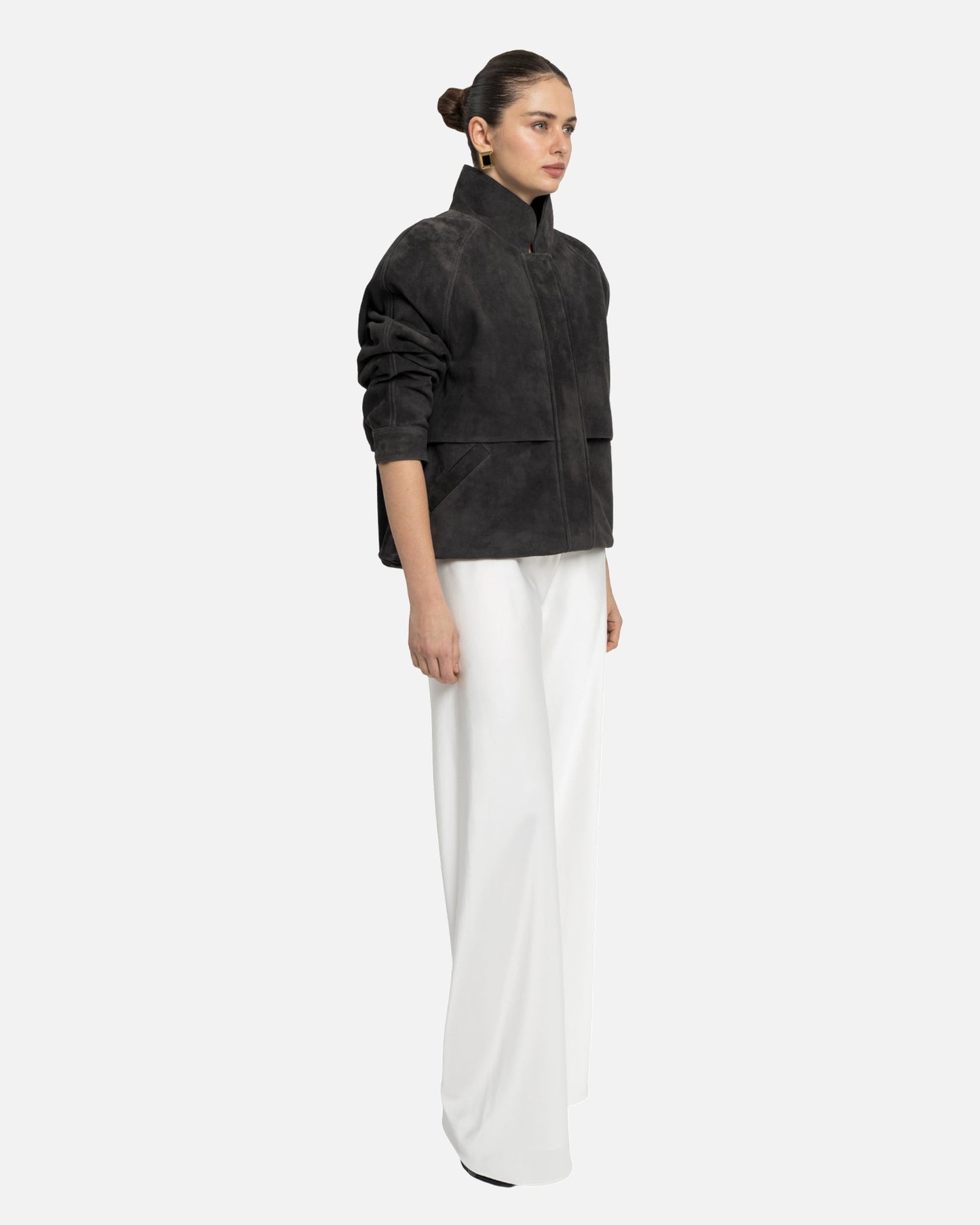 Remy Suede Bomber Jacket