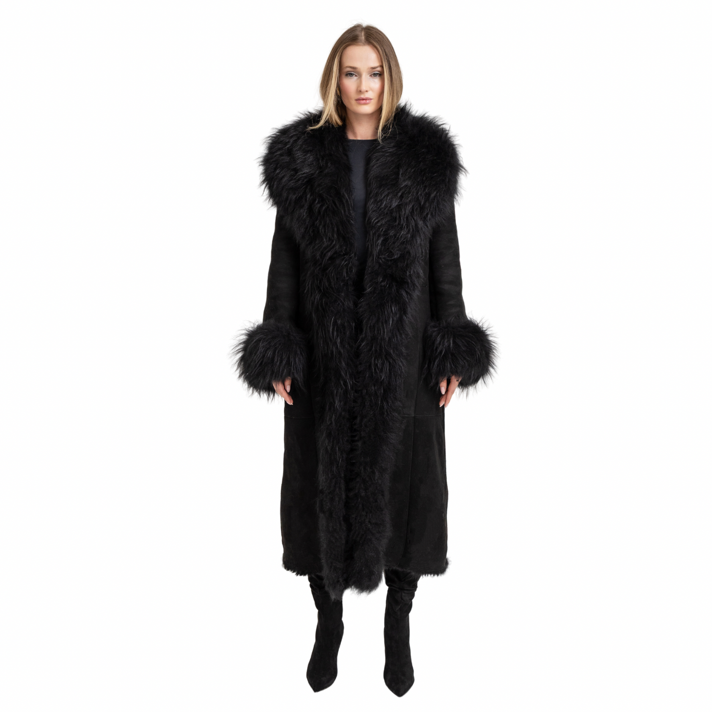 Romy Shearling Suede Coat