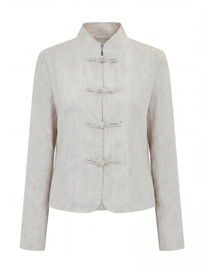 Leighton Linen Mandarin Jacket