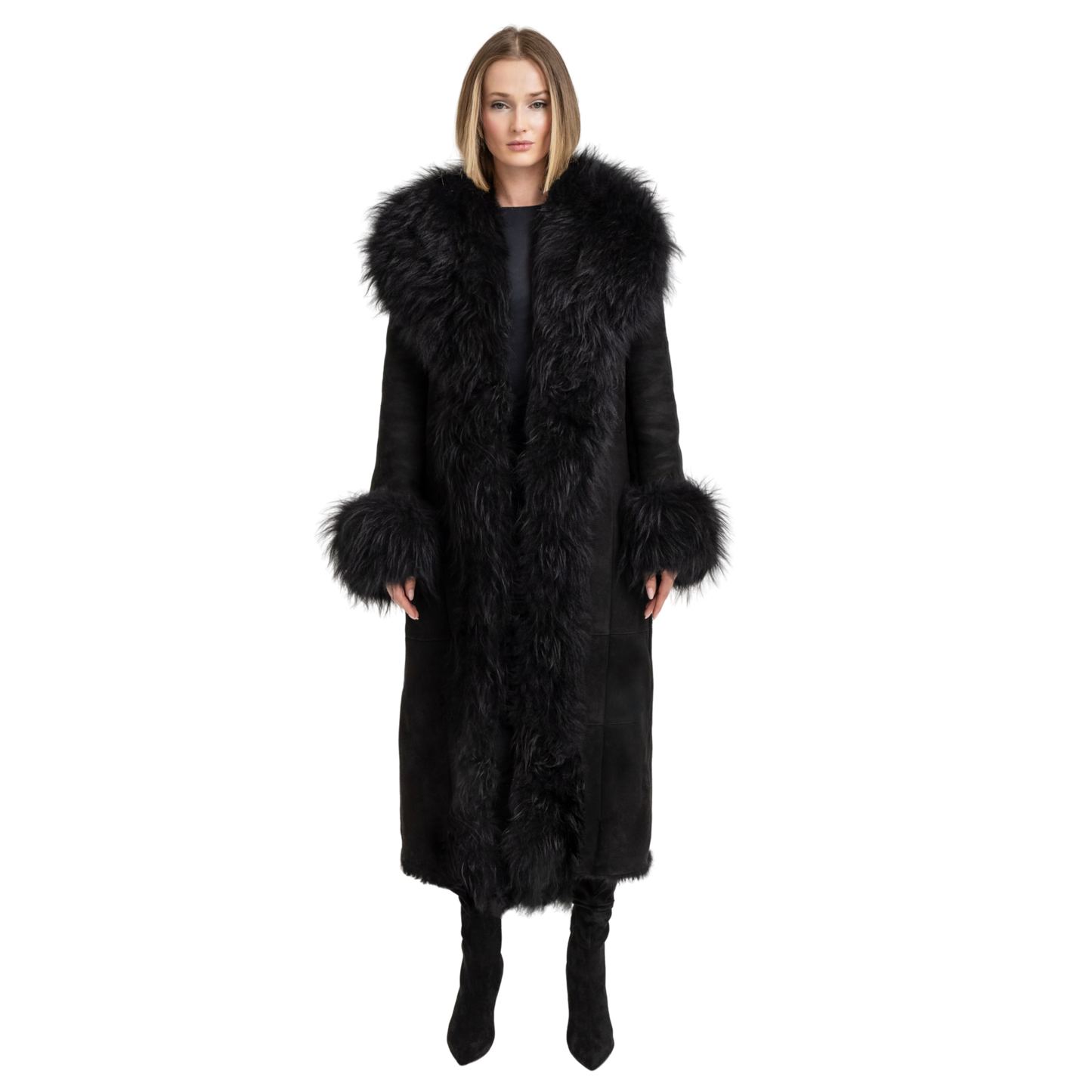 Romy Shearling Suede Coat
