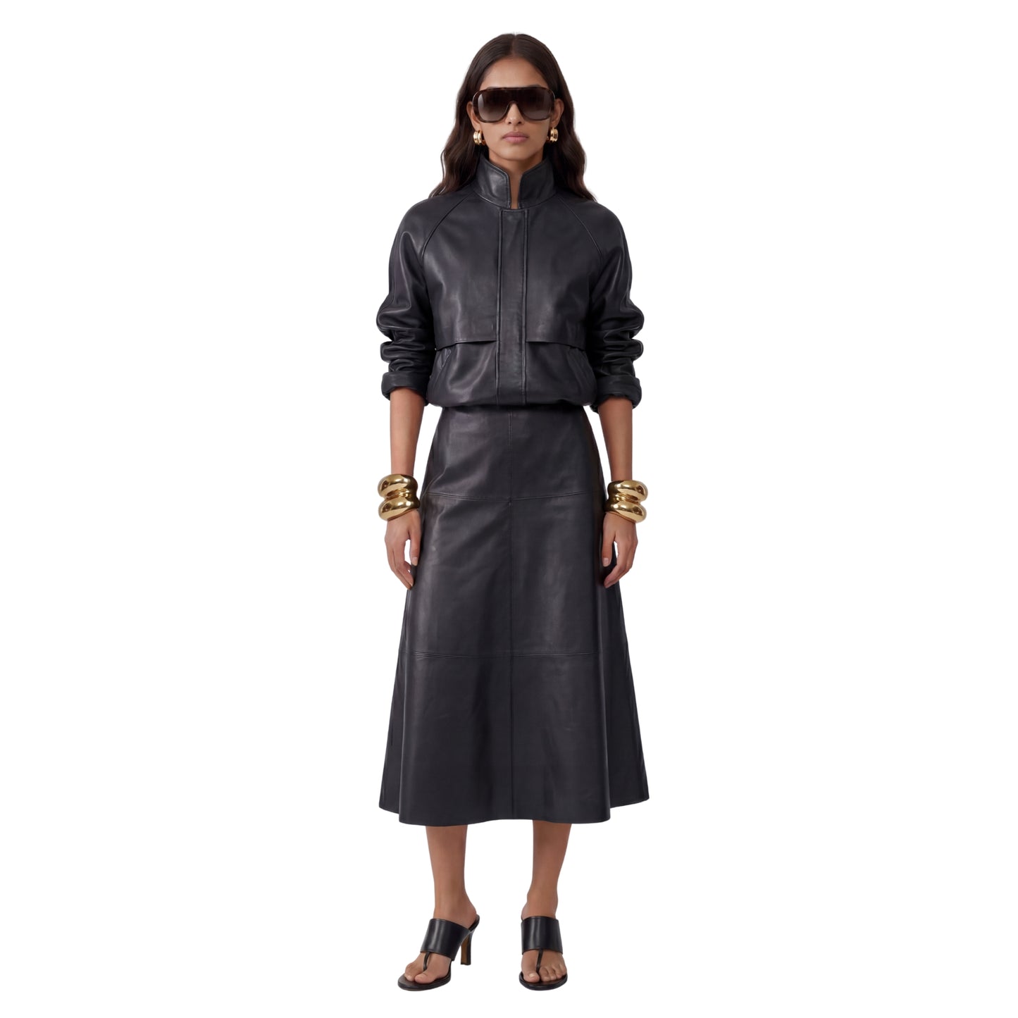 Alara Leather Maxi Skirt
