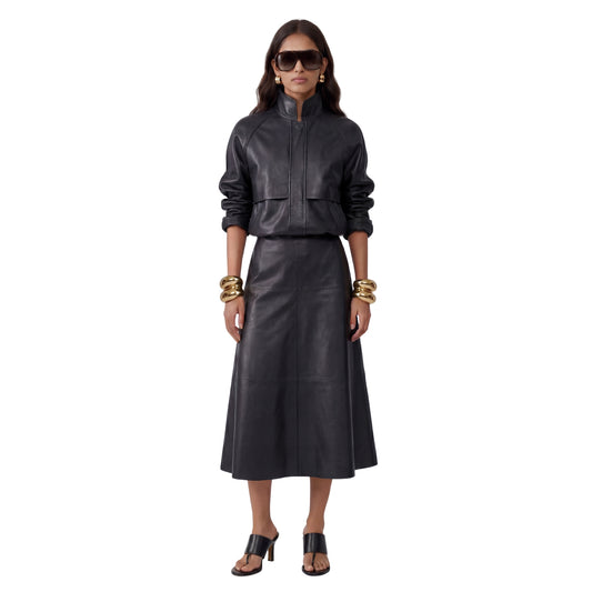Alara Leather Maxi Skirt