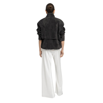 Remy Suede Bomber Jacket