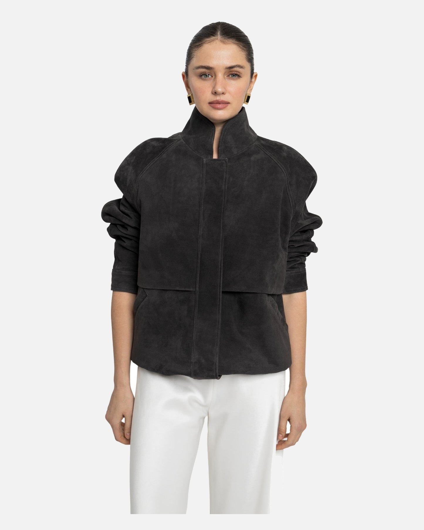 Remy Suede Bomber Jacket
