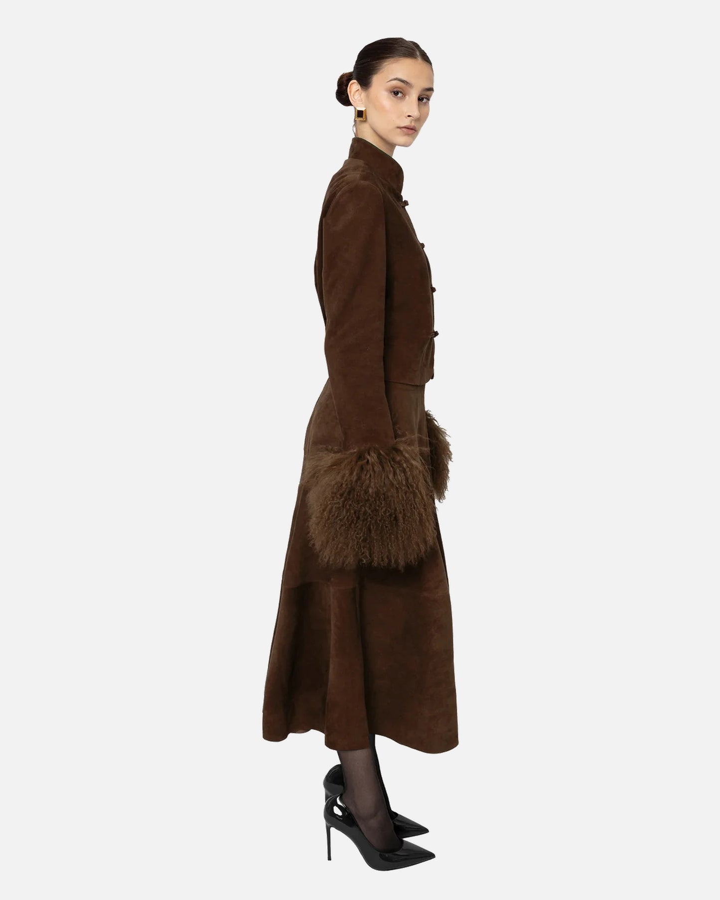 Alara Suede Maxi Skirt