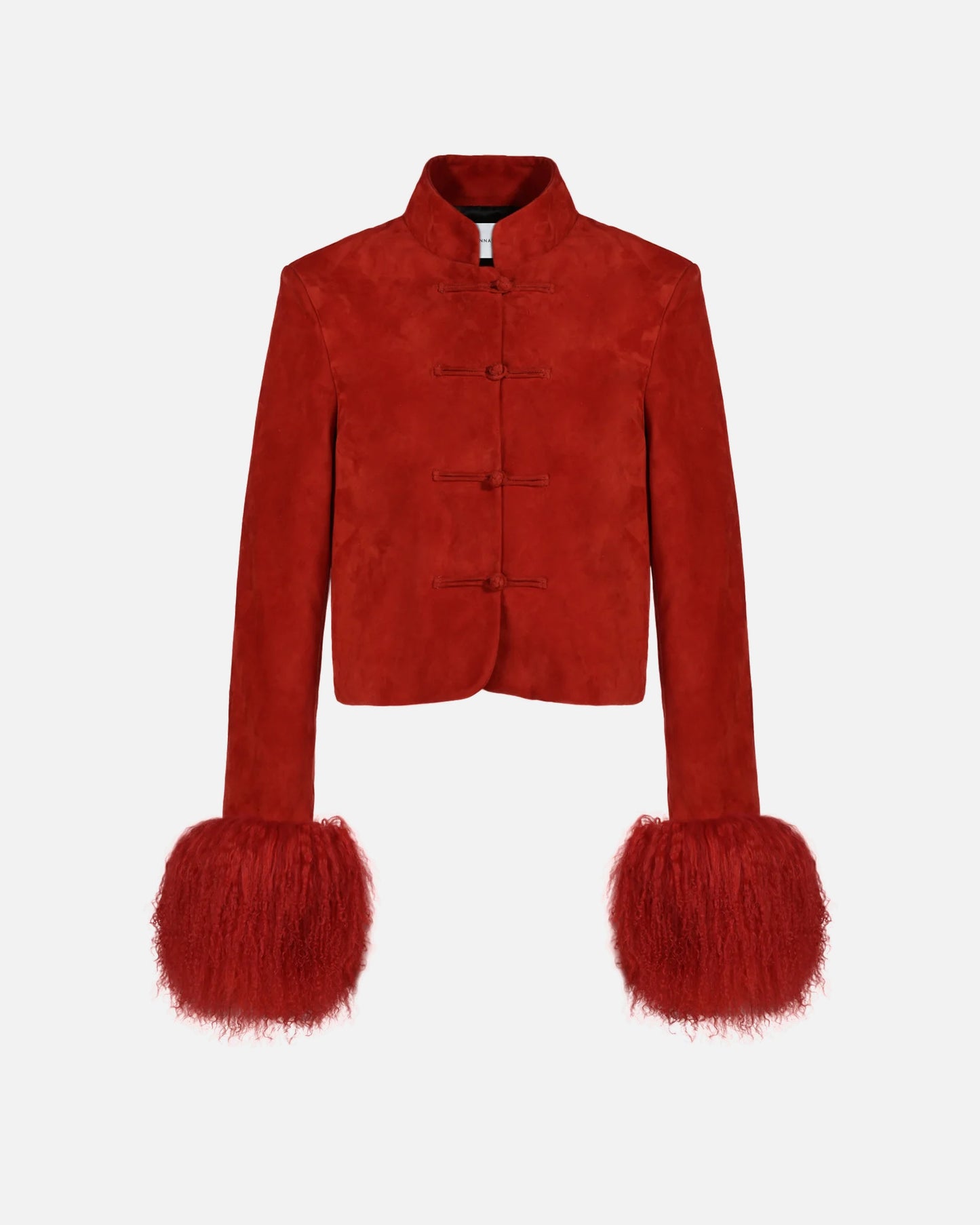 Leighton Shearling Trim Suede Jacket