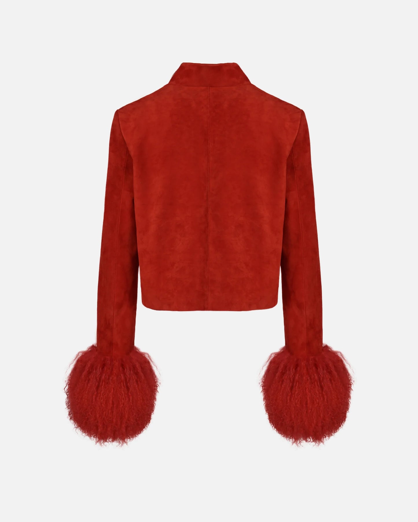 Leighton Shearling Trim Suede Jacket