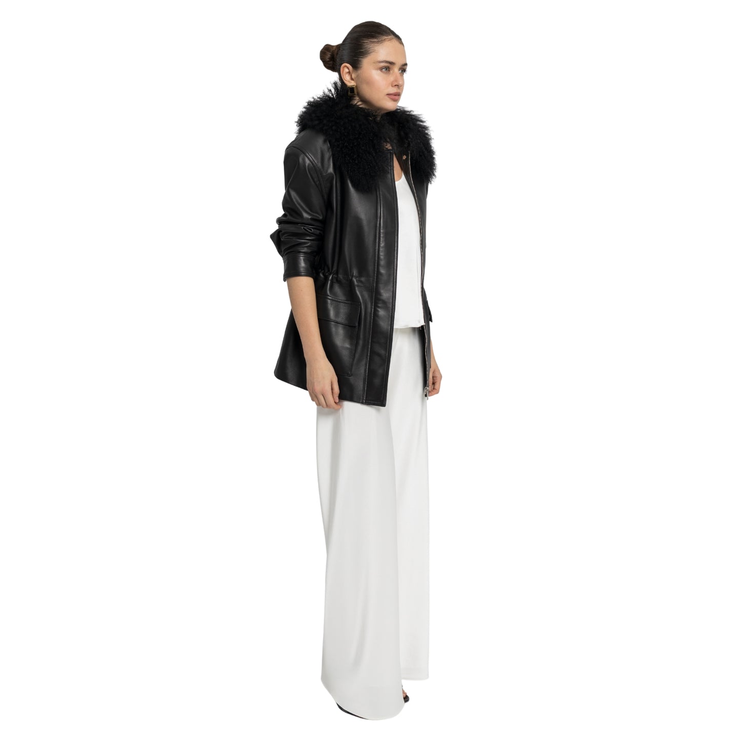 Allegra Leather Field Jacket