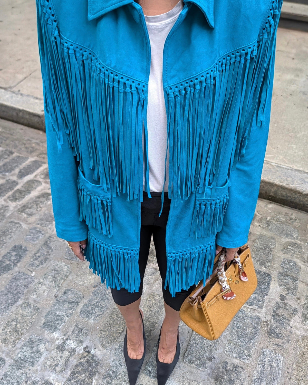 Sutton Suede Fringe Trench Coat