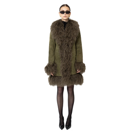 Dorothy Suede Midi Coat