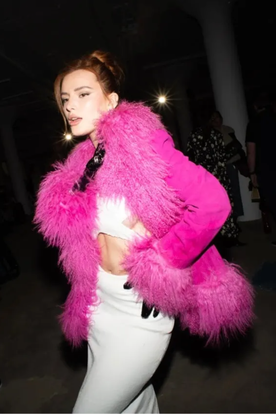Bella Thorne wearing Dorothy Suede Coat